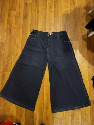 Vintage 1990s Wide Leg Plus Size Denim Kikwear Raver Jeans Extremely Rare