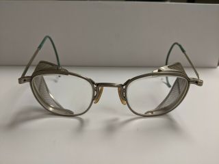 Vintage Safety Glasses Goggles With Side Shield American Optical