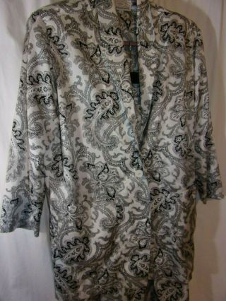 Vintage Koos Van Den Akker Couture Black Silver Paisley Pant Suit (S) VGC 2