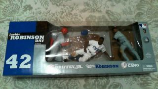 Mlb Jackie Robinson Day Figure 3 - Pack Mcfarlane Toys Griffey Cano 42