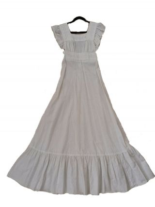 Vtg Gunne Sax White Ruffled Maxi Prairie Dress
