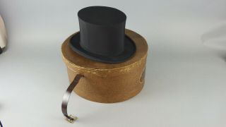 Vintage Black Top Hat The Finchley Establishment York With Substitute Box