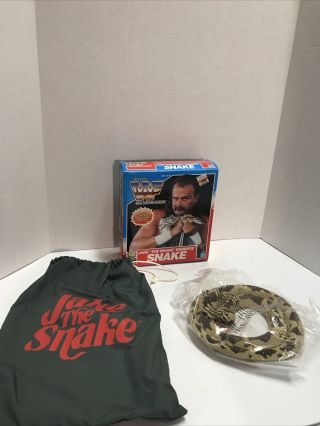 1991 Titan Sports Wwf Hasbro Jake The Snake Roberts Bag And Snake Wrestling Toy