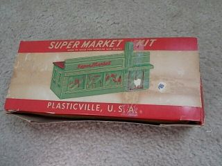 1952 Vintage Plasticville Market Kit Sm - 7 W/box Bachmann Bros