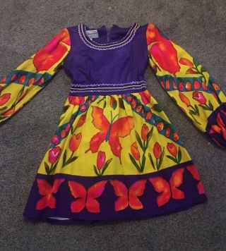 Young Edwardian By Arpeja Groovy Mod Mini Dress 1960 