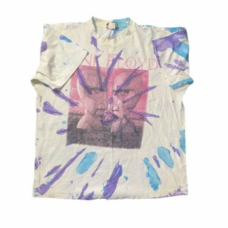 Vintage Pink Floyd The Division Bell Tour 1994 Tie Dye T - Shirt Mens Size Xl Band