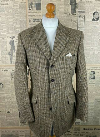 Vintage Aquascutum Four Button Tweed Jacket Size 38 40