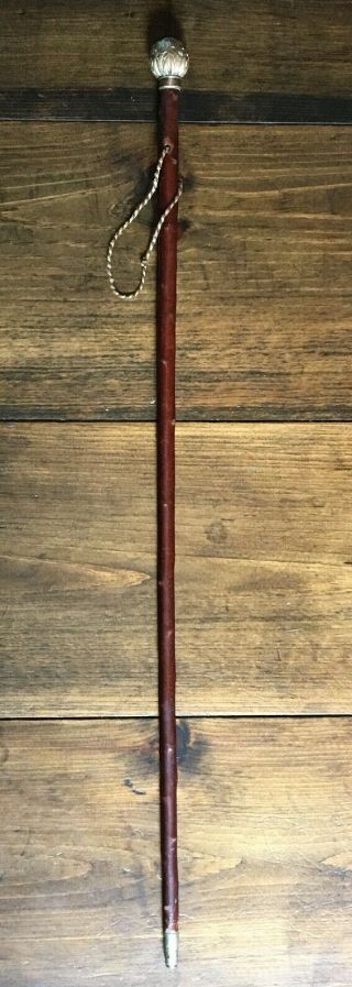 Antique Victorian W.  D.  C.  Gold Presentation Walking Stick