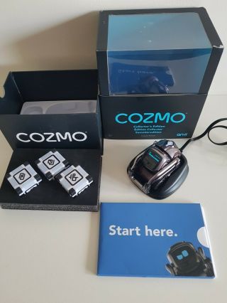 Anki Cozmo Collectors Edition Liquid Metal X3 Cubes And Charger Boxed