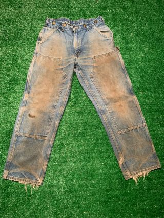 Vintage Distressed Carhartt Double Knee Pants 34x30