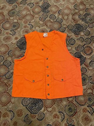 Vintage C.  C.  Filson Co Hunting Vest Orange Seattle Usa Size 44