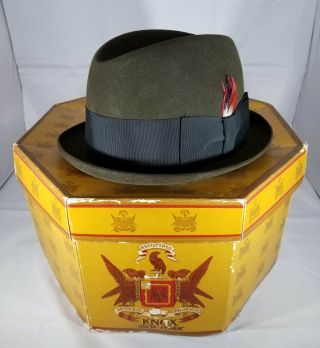 Vintage Knox York Fedora Hat Men 