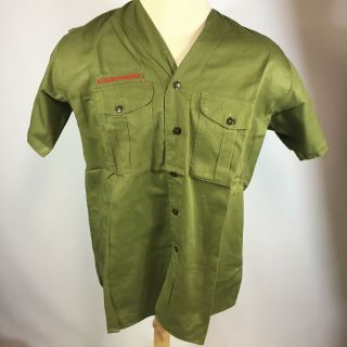 Vintage 50s 60s Boy Scouts America Bsa Uniform Adult Size Shirt Sanforized Work