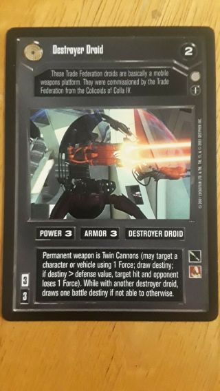 Star Wars Ccg Coruscant Destroyer Droid Rare Swccg Decipher