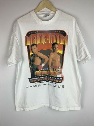 Vintage 1999 Oscar De La Hoya Vs Tito Trinidad Boxing T Shirt Size Xl