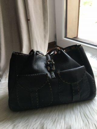 Renaud Pellegrino Leather Handbag In Black