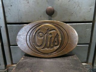 Vintage Otis Elevator Belt Buckle Brass Or Bronze
