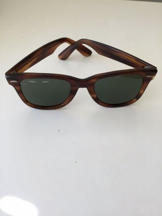 Vintage 1980’s Bausch & Lomb Ray Ban Wayfarer Sunglasses 5022 Tortoise Shell
