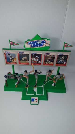 Starting Lineup Collectors Stand Display Mlb Baseball Kenner 1988 Yankee Players