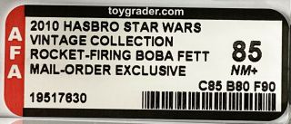 AFA 85 Star Wars Rocket - Firing BOBA FETT Mail - Order Exclusive 2010 Vintage Coll. 3