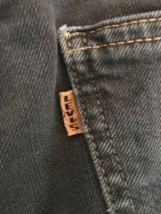 Levis Big E Orange Tab 606 Vintage Jeans Faded Black Size 28