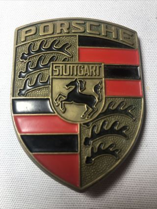 Vintage Baron Brass 1981 Porsche Solid Brass Belt Buckle