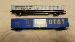 2 Vintage N Scale Train Cars: Trix 85 