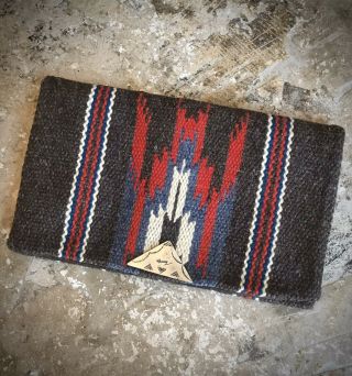 Vtg Fred Harvey Era Chimayo Ganscraft Hand Woven Clutch Purse Bag Native