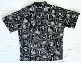 Rare Vintage 1960s 1970s MALIHINI Hawaiian Tunic Shirt ARMY WEST POINT Gray XL 3