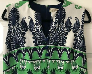Vintage B Altman & Co Fifth Ave Ny Maxi Knit Dress Bold Navy Green