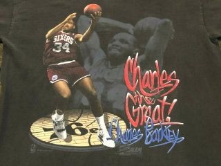 Rare Vtg 1990 Charles The Great Barkley 90s Single Stitch T - Shirt Men L Jersey