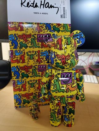 Medicom Toy Be@rbrick Keith Haring 5 100 400 Figure Bearbrick