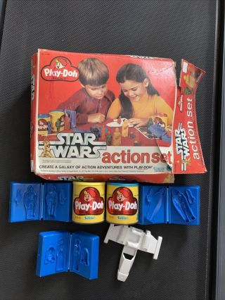 Vintage 1978 Kenner Star Wars Play - Doh Action Set No.  21580 With 2 Cans