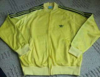 Vintage 80s Run Dmc Yellow Adidas Atp Keyrolan Trefoil Track Jacket Usa Retro Xl