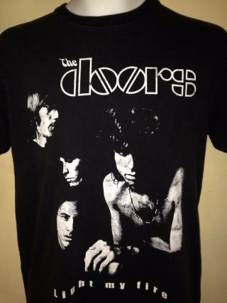 Vintage The Doors Light My Fire Medium T - Shirt 1999 Rock Vtg Jim Morrison Rare