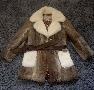 Hillis Snowmass Vintage Modern Mink? Fur Coat Jacket Leather Size S