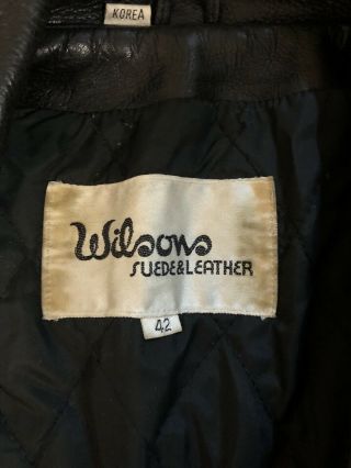 Men’s vintage Black leather Motorcycle jacket by Wilson’s 2