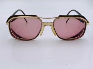 Vintage Welling Diamond Jim Brown Gold Metal Aviator Sunglasses Frames Only