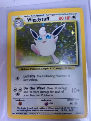 Wigglytuff No Symbol Pokemon Card Jungle Set Holo Rare Played