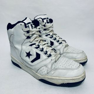 Vintage Converse Cons Basketball Shoes Hi Top Black White Nba Size 10 80s 90s