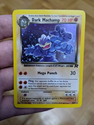 Dark Machamp Team Rocket 2000 Pokemon Card