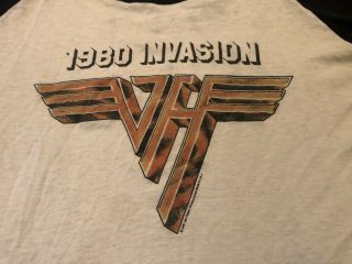Vintage Van Halen 1980 Invasion Tour Shirt Xl David Lee Roth