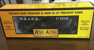 Mth Rail King W.  A.  R.  R.  19th Century Stock Car O Gauge 30 - 7114