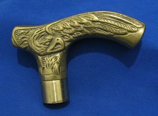 Vintage German Walking Stick Cane Brass Eagle