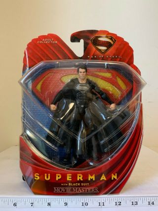 2013 Dc Comics Man Of Steel Superman In Black Suit Figure