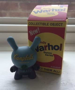 Kidrobot Andy Warhol Blue Campbell’s 3” Dunny (series 1)