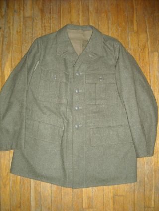 Vtg 40s Wwii Mens 40 R Wwii Military Army Uniform Wool Tunic Swedish 1940 Jacket