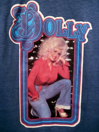 Vintage 1978 DOLLY PARTON T - SHIRT - Bantams Poly/cotton Blend - Small 3