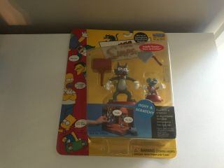 2001 The Simpsons Wos Interactive Series 4 Itchy & Scratchy Toy Figure