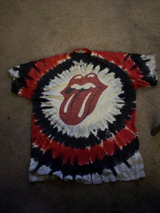The Rolling Stones Tie Dye Vintage 1994 Double Sided T - Shirt Mens Xl